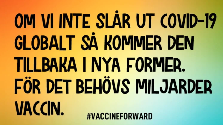 100 000 dollar till svensk insamling för covid-vaccin