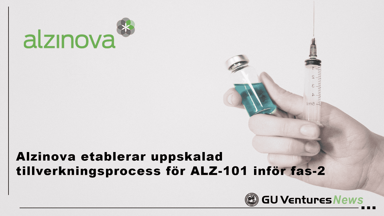 Alzinova etablerar uppskalad tillverkningsprocess för ALZ-101 inför fas-2