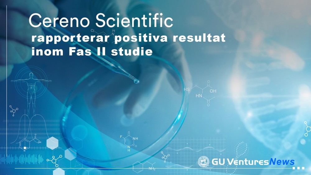 Cereno Scientific rapporterar positiva resultat inom Fas II studie