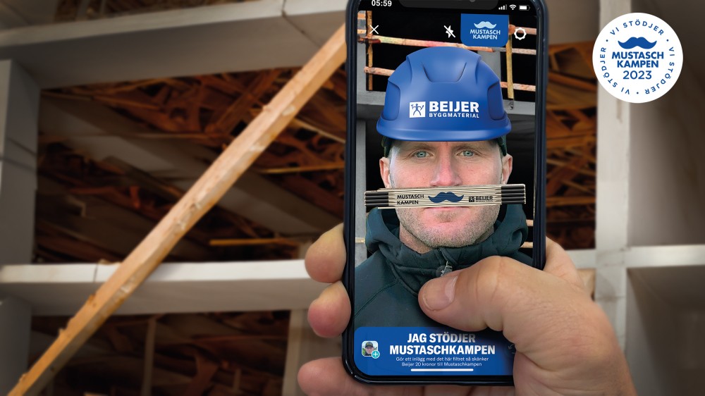 Beijer-selfies ska öka stödet till Mustaschkampen