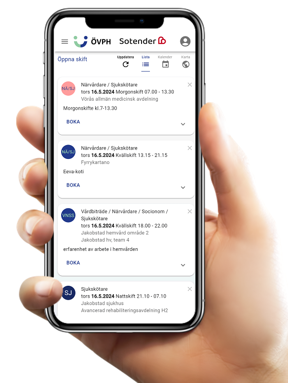 Mobilapp förenklar jakten på vikarier inom social- och hälsovården i finländska Österbotten