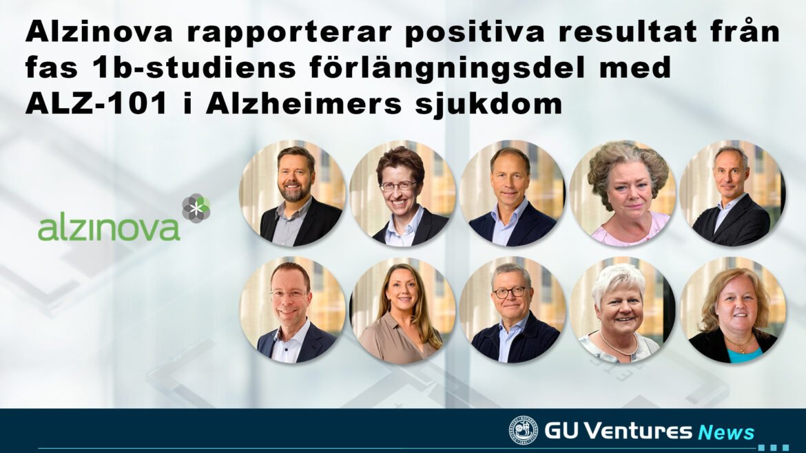 Alzinova rapporterar positiva resultat från fas 1b-studiens förlängningsdel med ALZ-101 i Alzheimers sjukdom