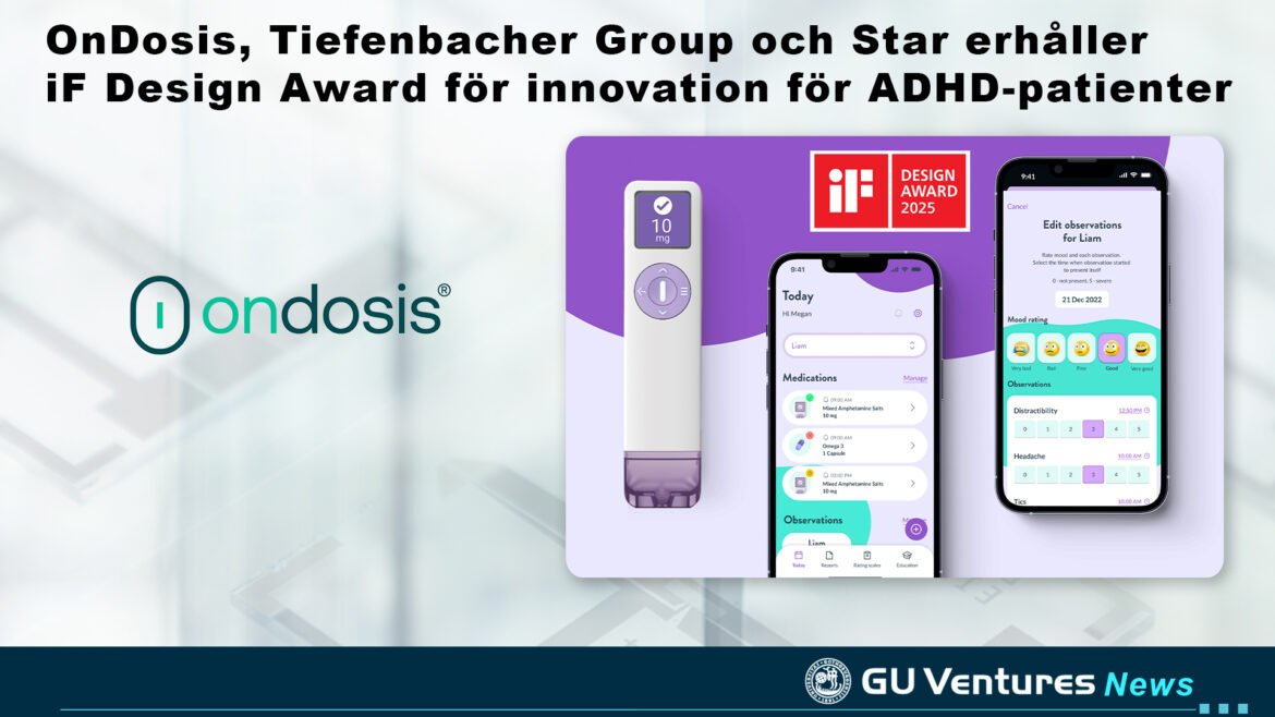 OnDosis, Tiefenbacher Group och Star erhåller iF Design Award för innovation för ADHD-patienter
